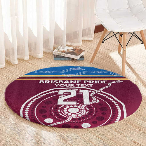 Personalised Brisbane Pride Round Carpet The Roar of Champions - Aussie Hoodie