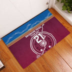 Personalised Brisbane Pride Rubber Doormat The Roar of Champions - Aussie Hoodie
