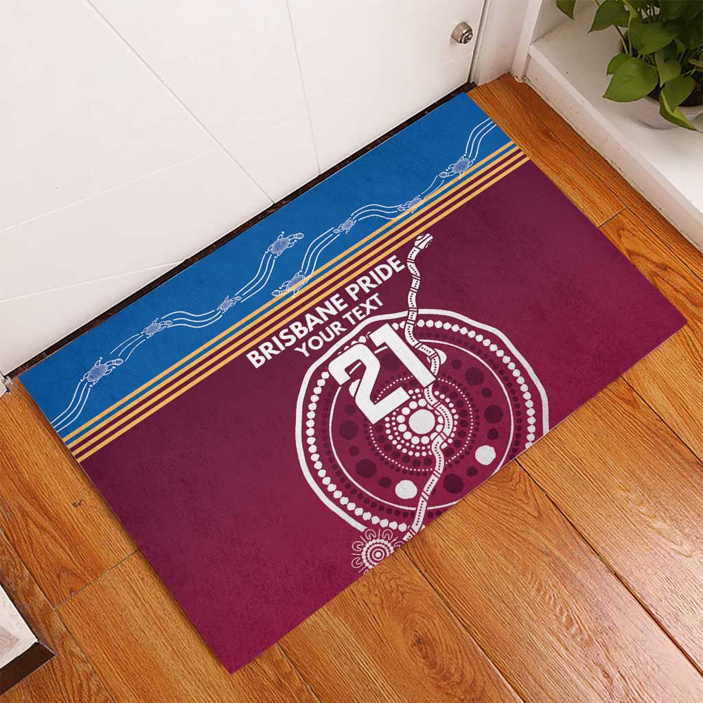 Personalised Brisbane Pride Rubber Doormat The Roar of Champions - Aussie Hoodie