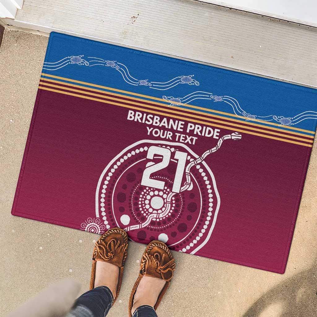 Personalised Brisbane Pride Rubber Doormat The Roar of Champions - Aussie Hoodie