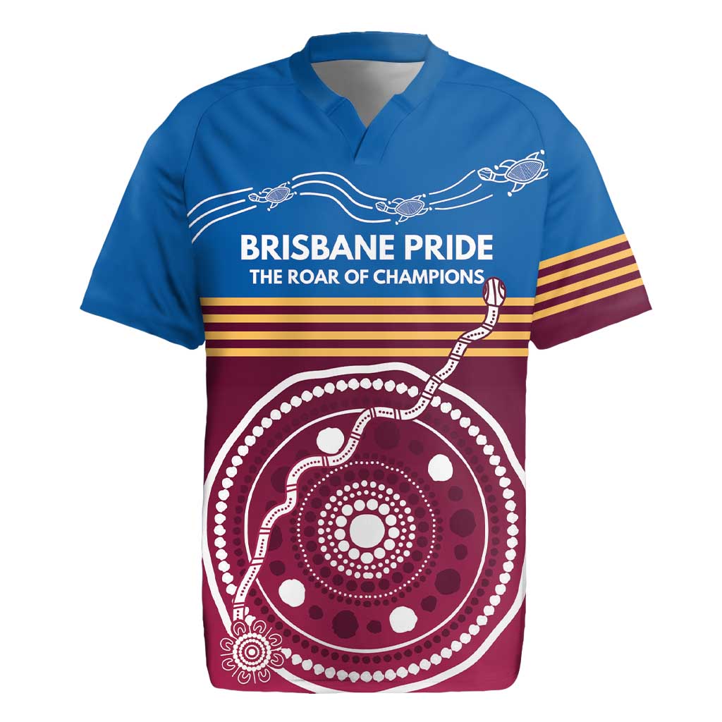 Personalised Brisbane Pride Rugby Jersey The Roar of Champions - Aussie Hoodie