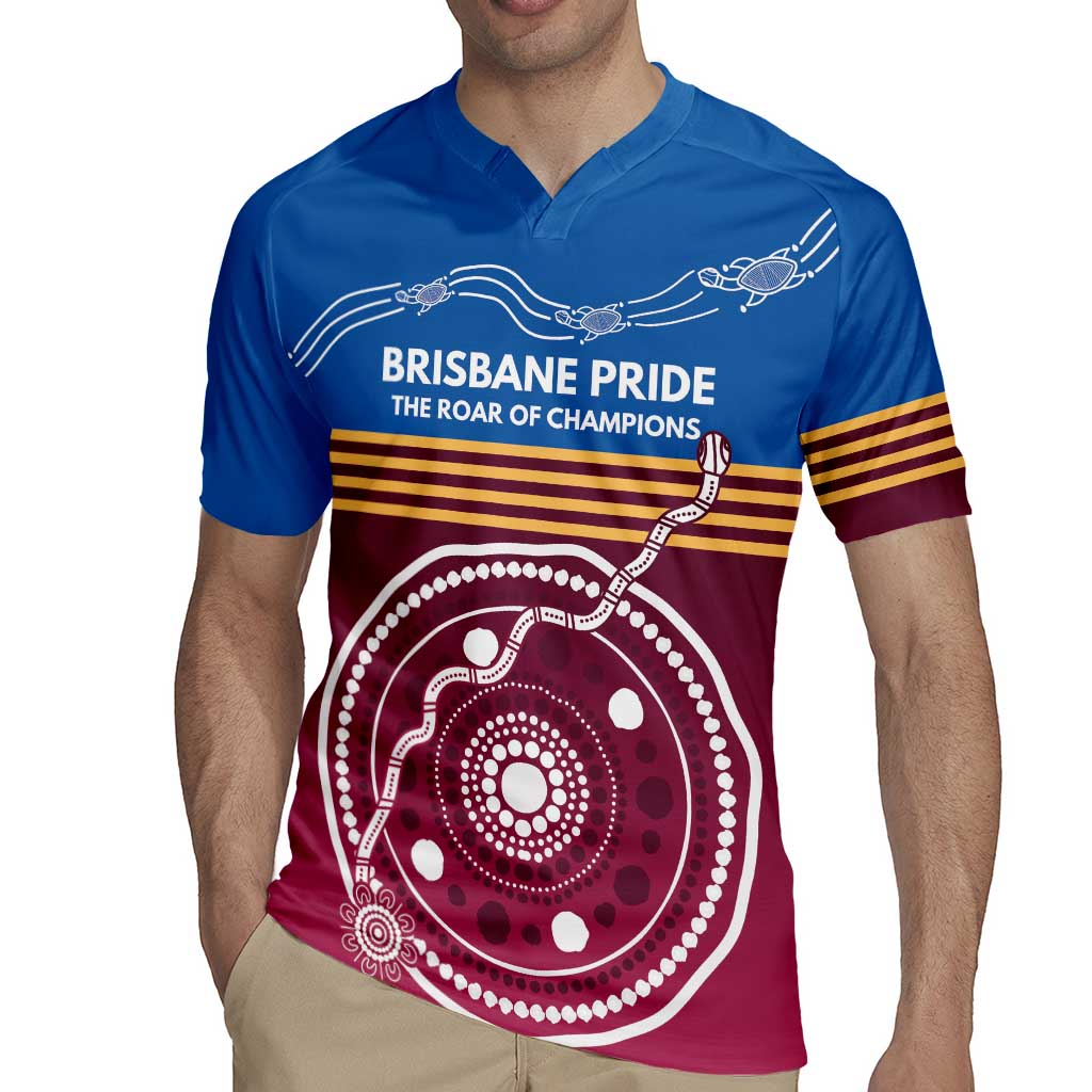 Personalised Brisbane Pride Rugby Jersey The Roar of Champions - Aussie Hoodie