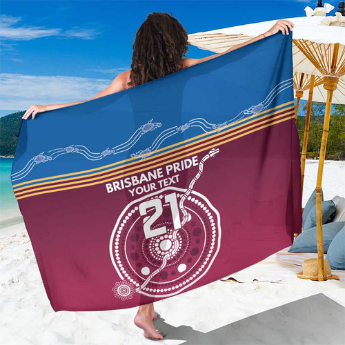 Personalised Brisbane Pride Sarong The Roar of Champions - Aussie Hoodie