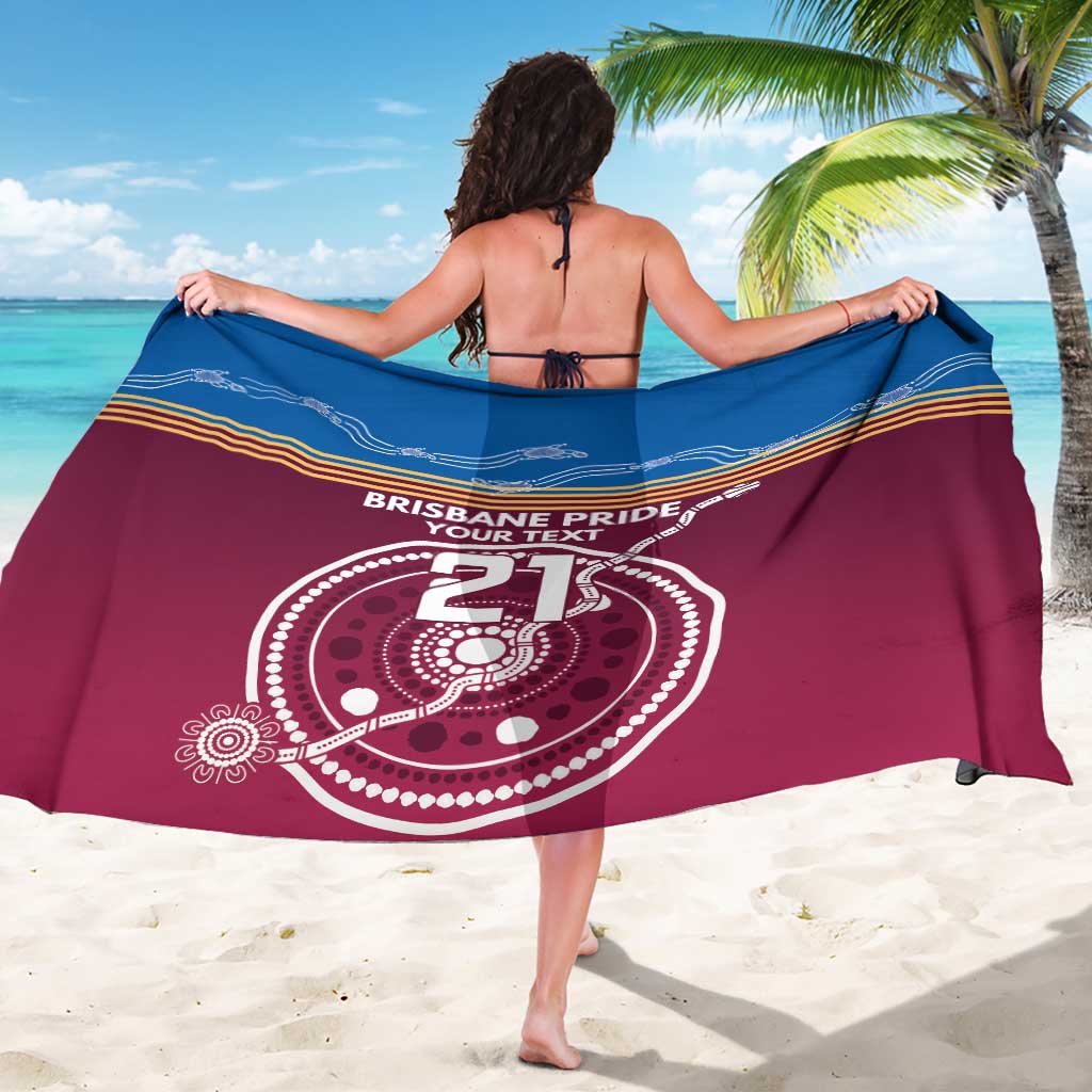 Personalised Brisbane Pride Sarong The Roar of Champions - Aussie Hoodie