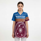 Personalised Brisbane Pride Scrub Top The Roar of Champions - Aussie Hoodie