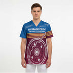 Personalised Brisbane Pride Scrub Top The Roar of Champions - Aussie Hoodie