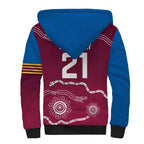 Personalised Brisbane Pride Sherpa Hoodie The Roar of Champions - Aussie Hoodie