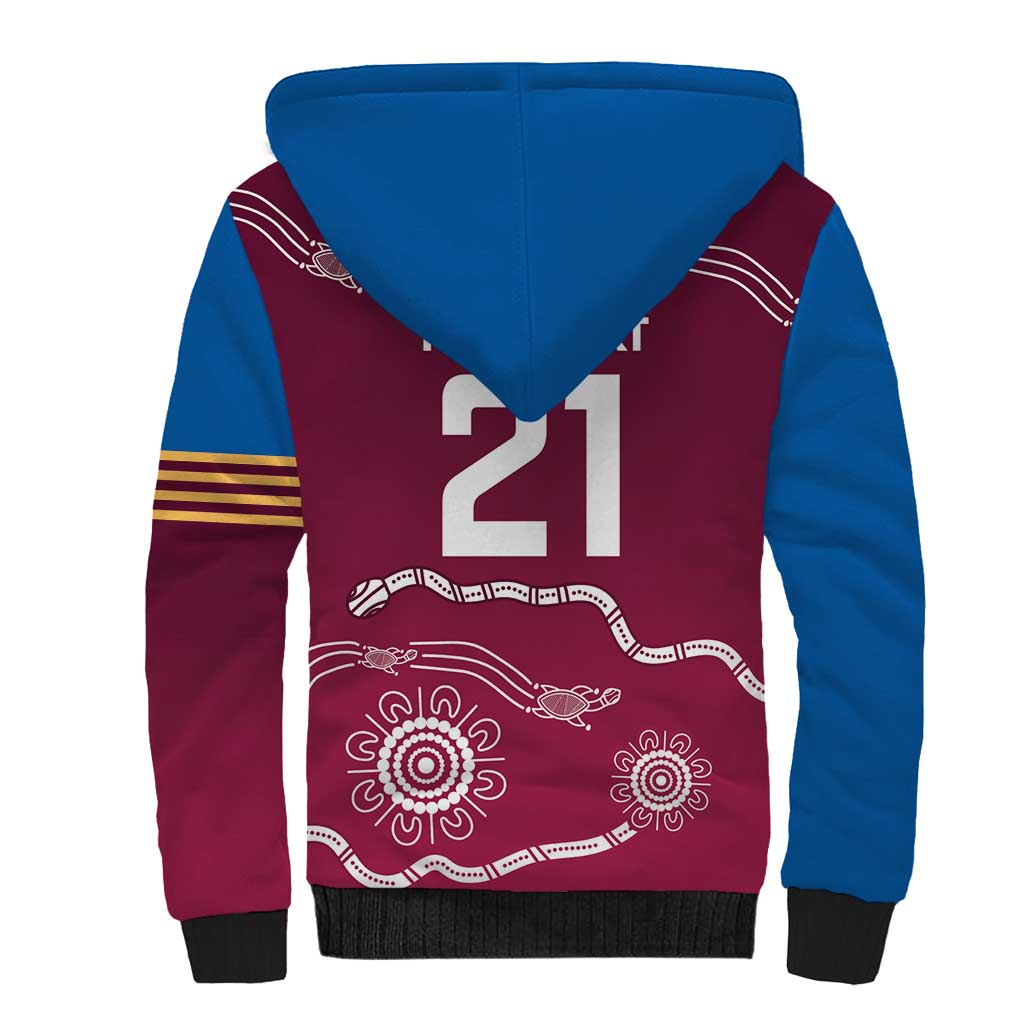 Personalised Brisbane Pride Sherpa Hoodie The Roar of Champions - Aussie Hoodie