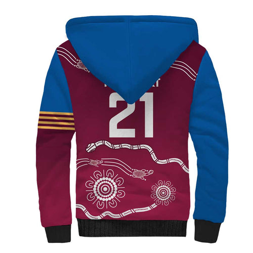 Personalised Brisbane Pride Sherpa Hoodie The Roar of Champions - Aussie Hoodie