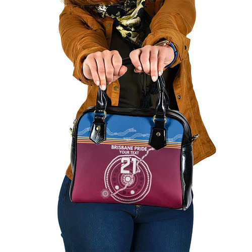 Personalised Brisbane Pride Shoulder Handbag The Roar of Champions - Aussie Hoodie