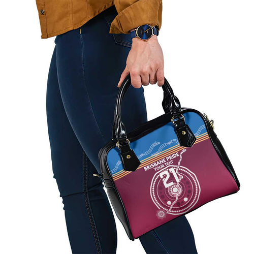Personalised Brisbane Pride Shoulder Handbag The Roar of Champions - Aussie Hoodie