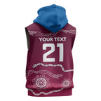 Personalised Brisbane Pride Sleeveless Hoodie The Roar of Champions - Aussie Hoodie