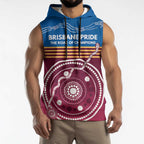 Personalised Brisbane Pride Sleeveless Hoodie The Roar of Champions - Aussie Hoodie