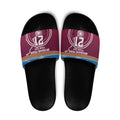 Personalised Brisbane Pride Slide Sandals The Roar of Champions - Aussie Hoodie