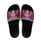 Personalised Brisbane Pride Slide Sandals The Roar of Champions - Aussie Hoodie