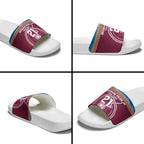 Personalised Brisbane Pride Slide Sandals The Roar of Champions - Aussie Hoodie
