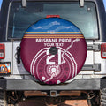 Personalised Brisbane Pride Spare Tire Cover The Roar of Champions - Aussie Hoodie