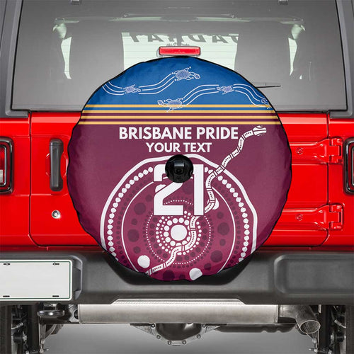 Personalised Brisbane Pride Spare Tire Cover The Roar of Champions - Aussie Hoodie