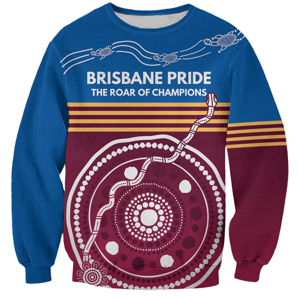 Personalised Brisbane Pride Sweatshirt The Roar of Champions - Aussie Hoodie