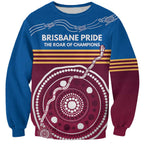 Personalised Brisbane Pride Sweatshirt The Roar of Champions - Aussie Hoodie