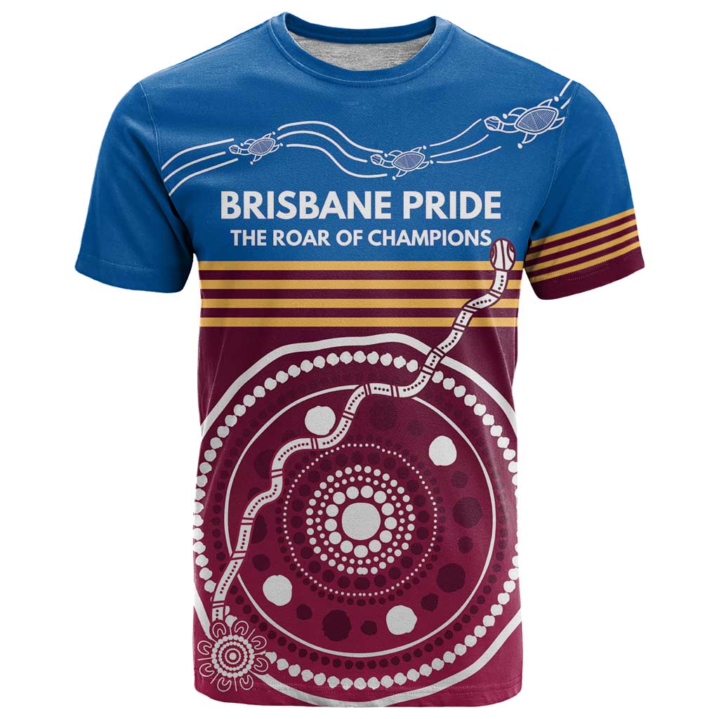 Personalised Brisbane Pride T Shirt The Roar of Champions - Aussie Hoodie