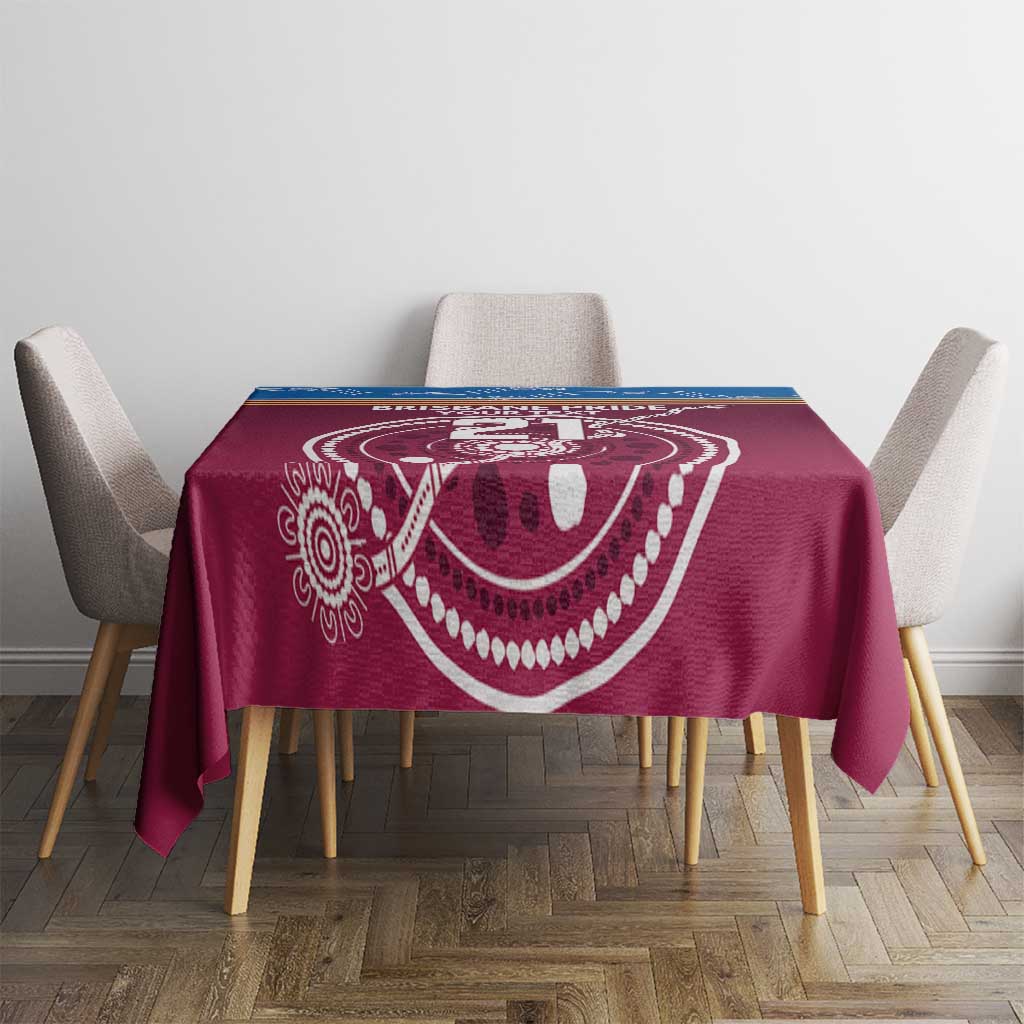 Personalised Brisbane Pride Tablecloth The Roar of Champions - Aussie Hoodie