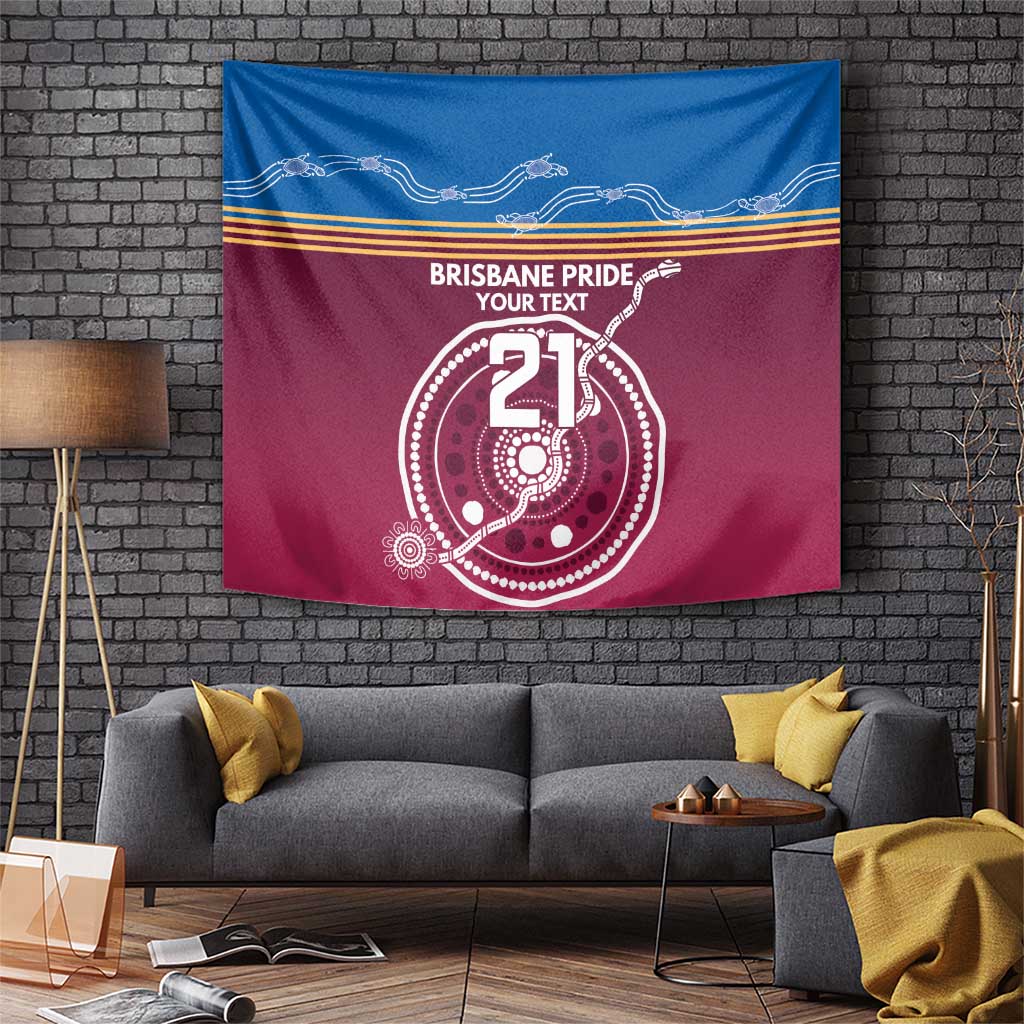 Personalised Brisbane Pride Tapestry The Roar of Champions - Aussie Hoodie