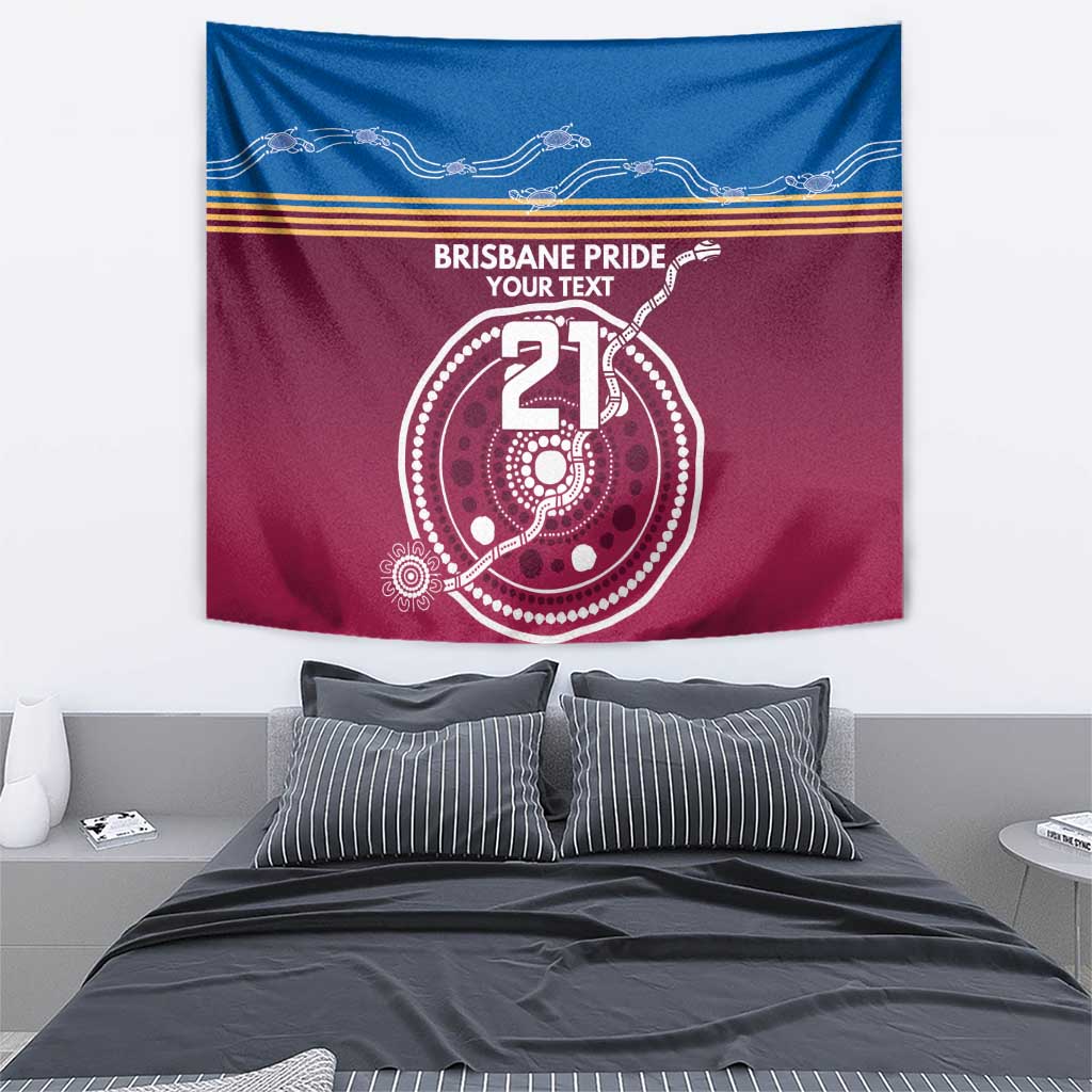 Personalised Brisbane Pride Tapestry The Roar of Champions - Aussie Hoodie