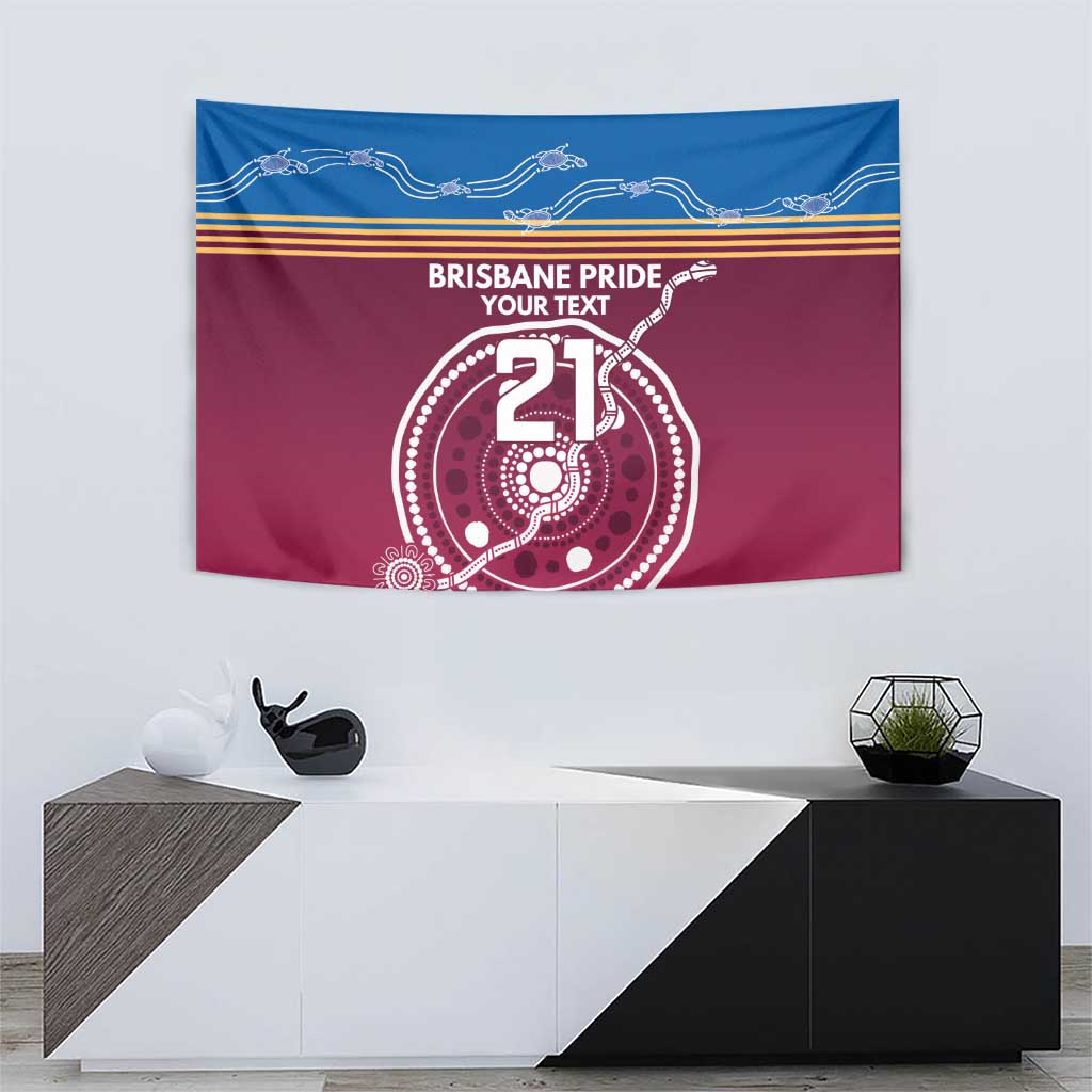 Personalised Brisbane Pride Tapestry The Roar of Champions - Aussie Hoodie