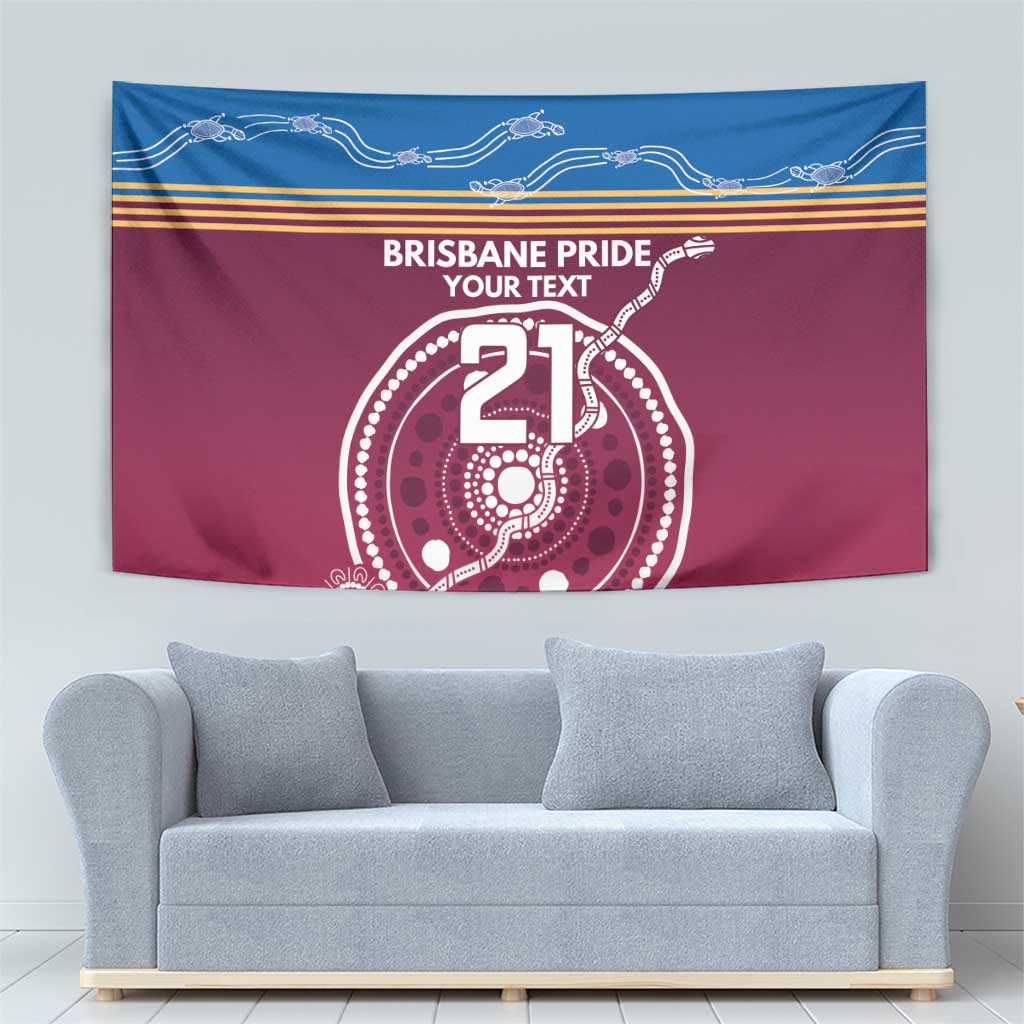 Personalised Brisbane Pride Tapestry The Roar of Champions - Aussie Hoodie