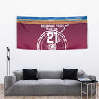 Personalised Brisbane Pride Tapestry The Roar of Champions - Aussie Hoodie