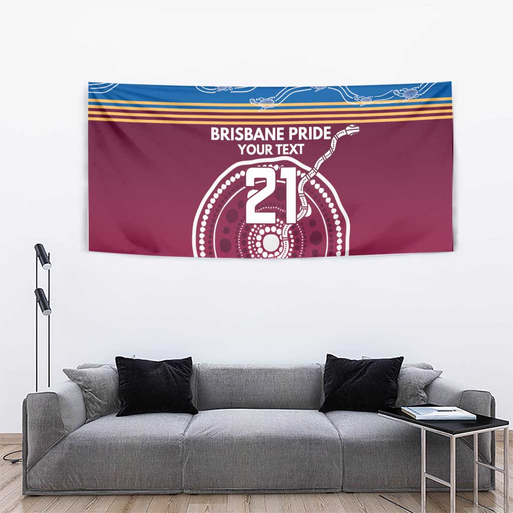 Personalised Brisbane Pride Tapestry The Roar of Champions - Aussie Hoodie