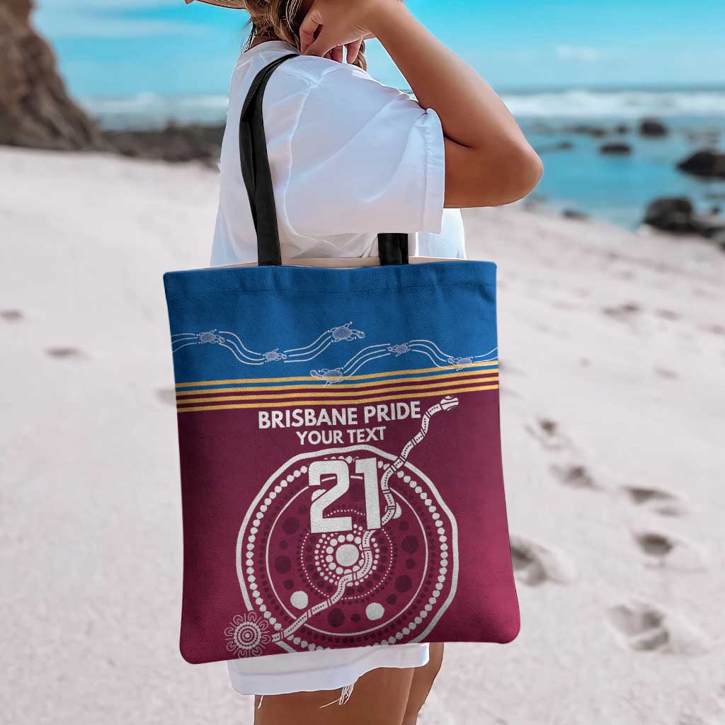 Personalised Brisbane Pride Tote Bag The Roar of Champions - Aussie Hoodie