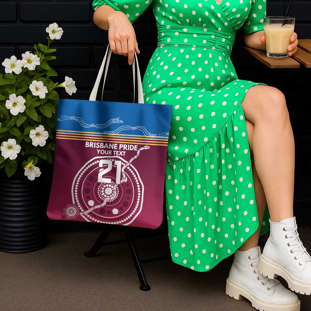 Personalised Brisbane Pride Tote Bag The Roar of Champions - Aussie Hoodie