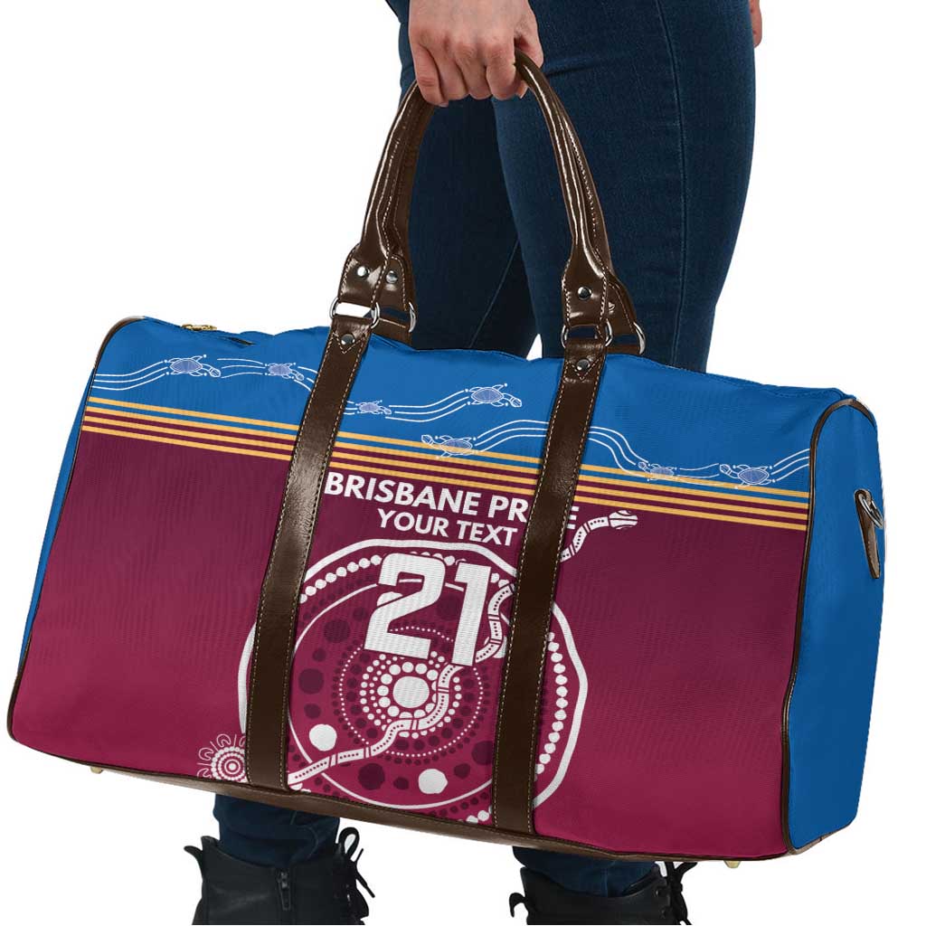 Personalised Brisbane Pride Travel Bag The Roar of Champions - Aussie Hoodie