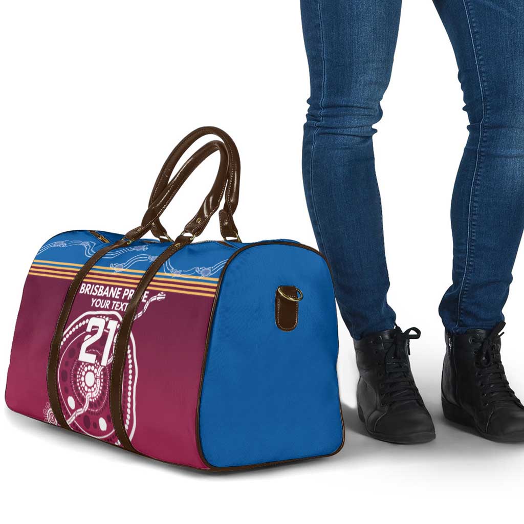 Personalised Brisbane Pride Travel Bag The Roar of Champions - Aussie Hoodie