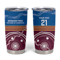 Personalised Brisbane Pride Tumbler Cup The Roar of Champions - Aussie Hoodie
