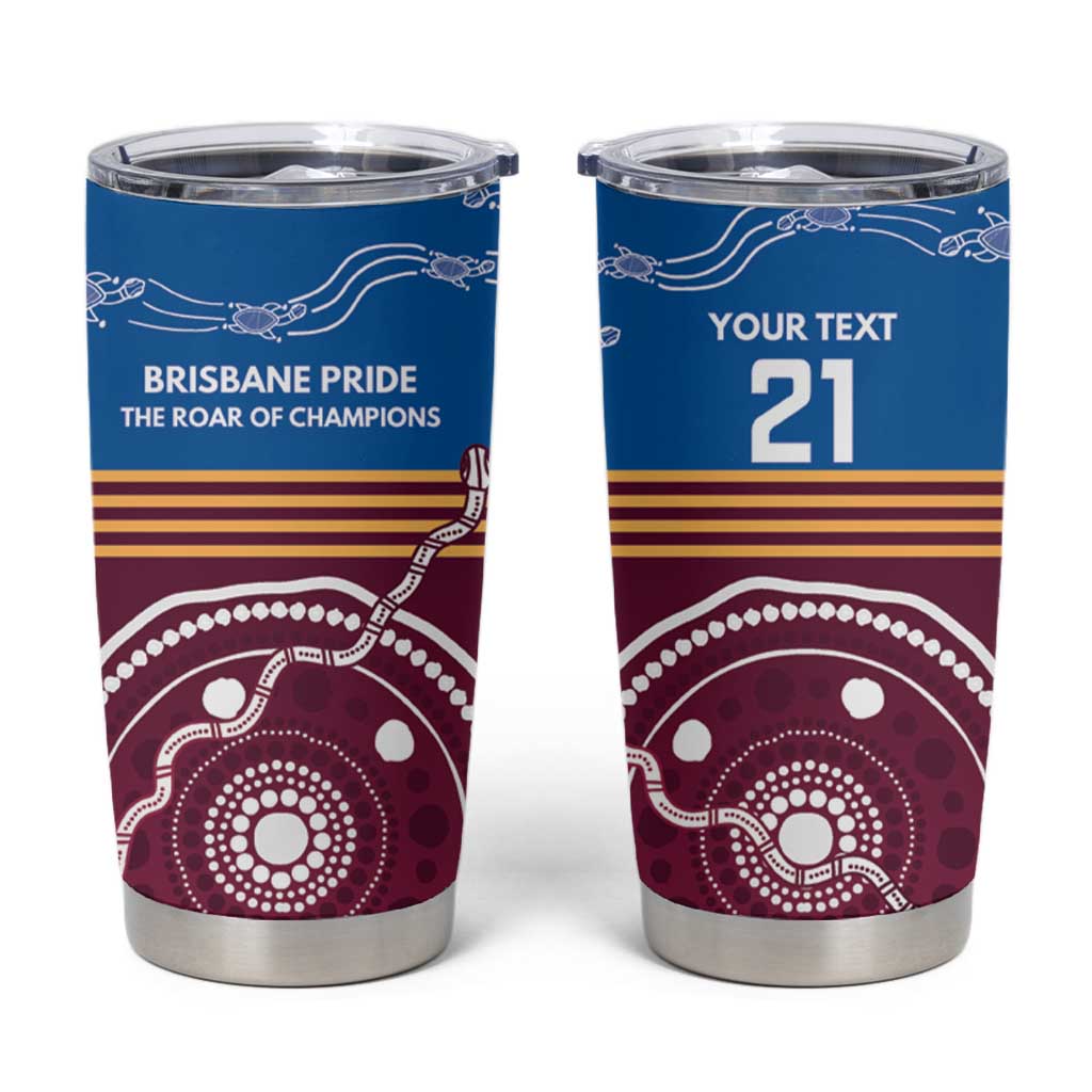 Personalised Brisbane Pride Tumbler Cup The Roar of Champions - Aussie Hoodie