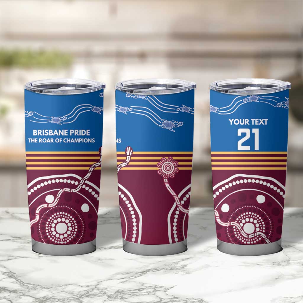 Personalised Brisbane Pride Tumbler Cup The Roar of Champions - Aussie Hoodie