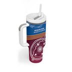 Personalised Brisbane Pride Tumbler With Handle The Roar of Champions - Aussie Hoodie