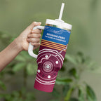 Personalised Brisbane Pride Tumbler With Handle The Roar of Champions - Aussie Hoodie