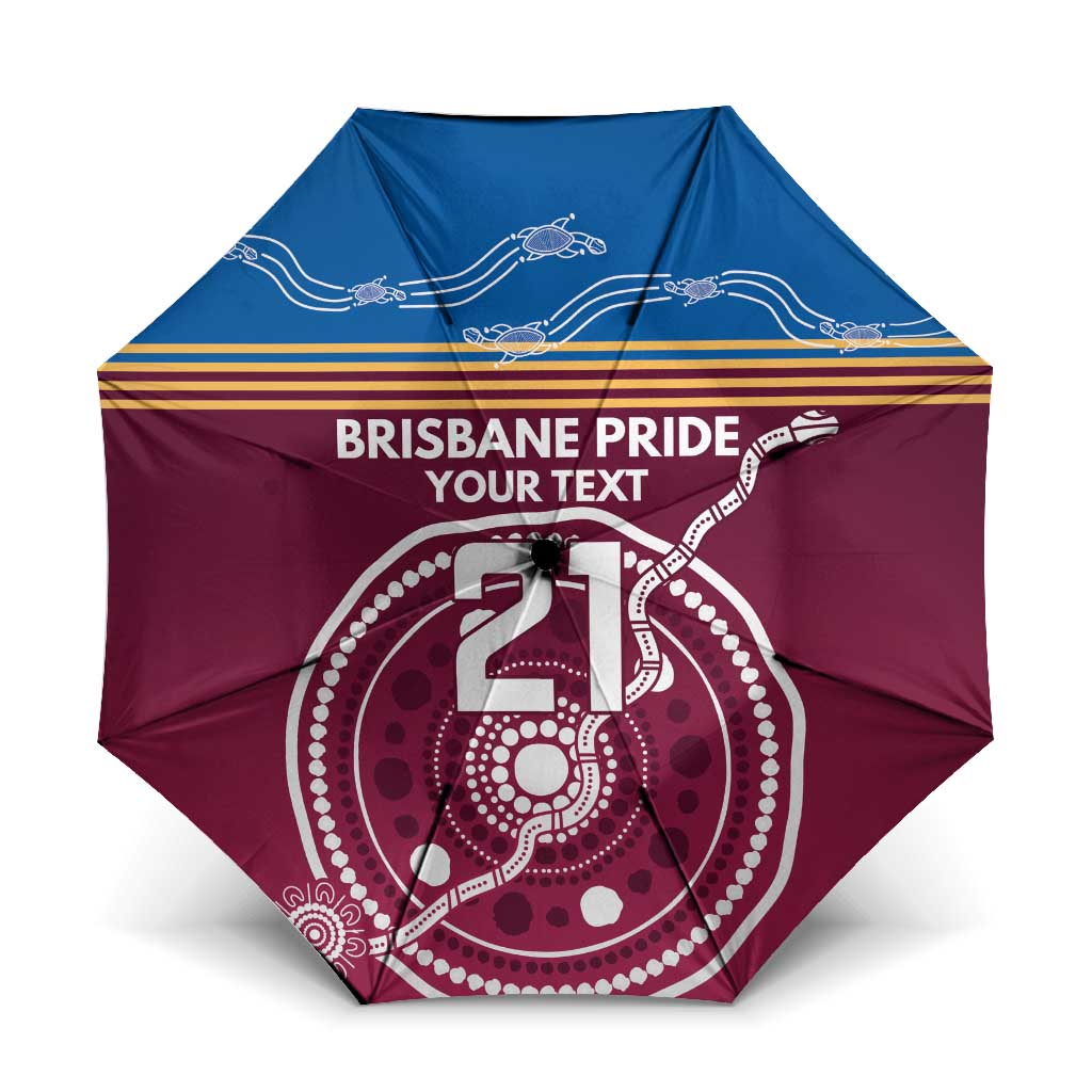 Personalised Brisbane Pride Umbrella The Roar of Champions - Aussie Hoodie