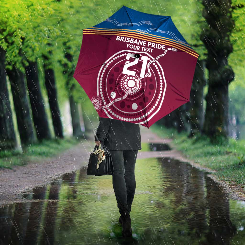 Personalised Brisbane Pride Umbrella The Roar of Champions - Aussie Hoodie