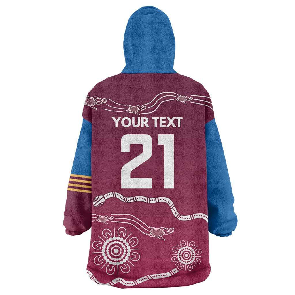 Personalised Brisbane Pride Wearable Blanket Hoodie The Roar of Champions - Aussie Hoodie