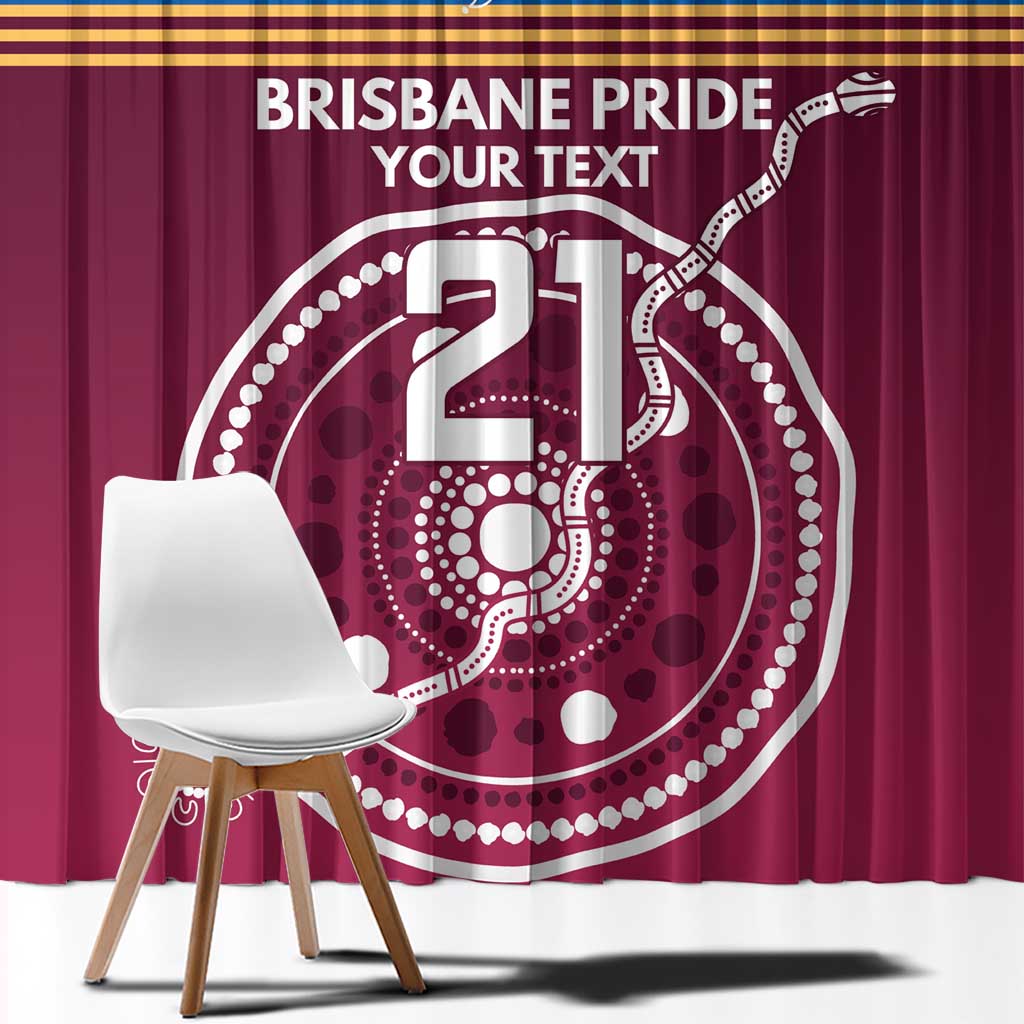 Personalised Brisbane Pride Window Curtain The Roar of Champions - Aussie Hoodie