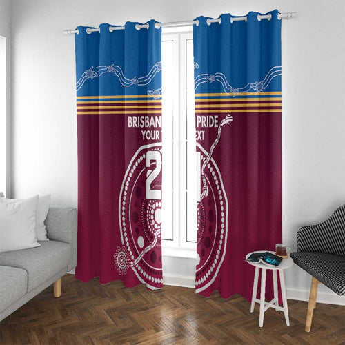 Personalised Brisbane Pride Window Curtain The Roar of Champions - Aussie Hoodie