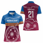 Personalised Brisbane Pride Women Polo Shirt The Roar of Champions - Aussie Hoodie