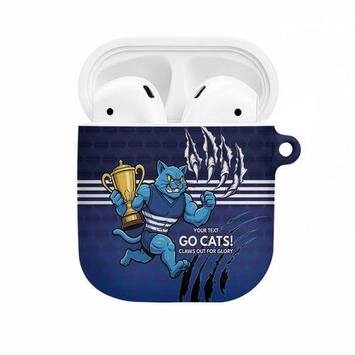 Personalised Geelong Pride AirPods Case Claws Out for Glory - Aussie Hoodie