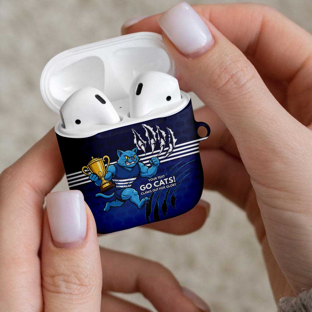 Personalised Geelong Pride AirPods Case Claws Out for Glory - Aussie Hoodie