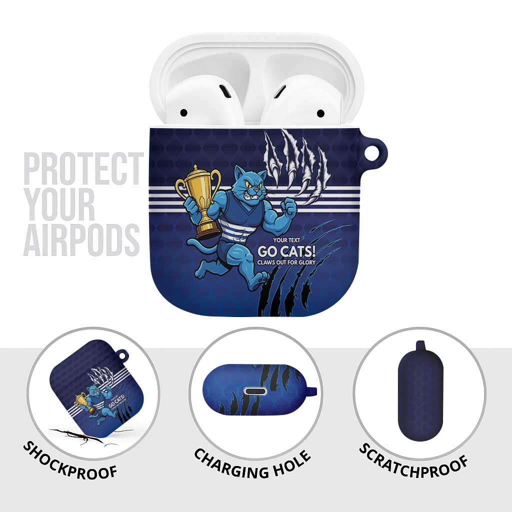 Personalised Geelong Pride AirPods Case Claws Out for Glory - Aussie Hoodie